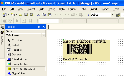 Click to view EaseSoft PDF417 Barcode  .NET  Control 3.5.0 screenshot