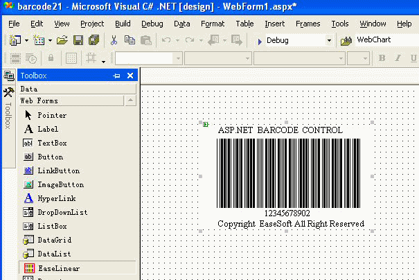 Click to view EaseSoft Barcode .Net Control 3.5.0 screenshot
